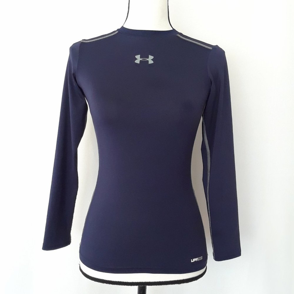 Under Armour Navy Blue Fitted Performance Shirt